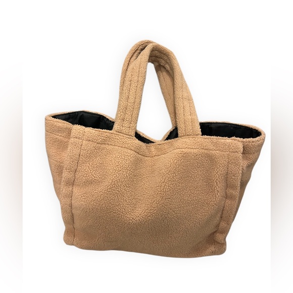 Victoria Secret Sherpa Tan Tote Bag - Picture 3 of 3